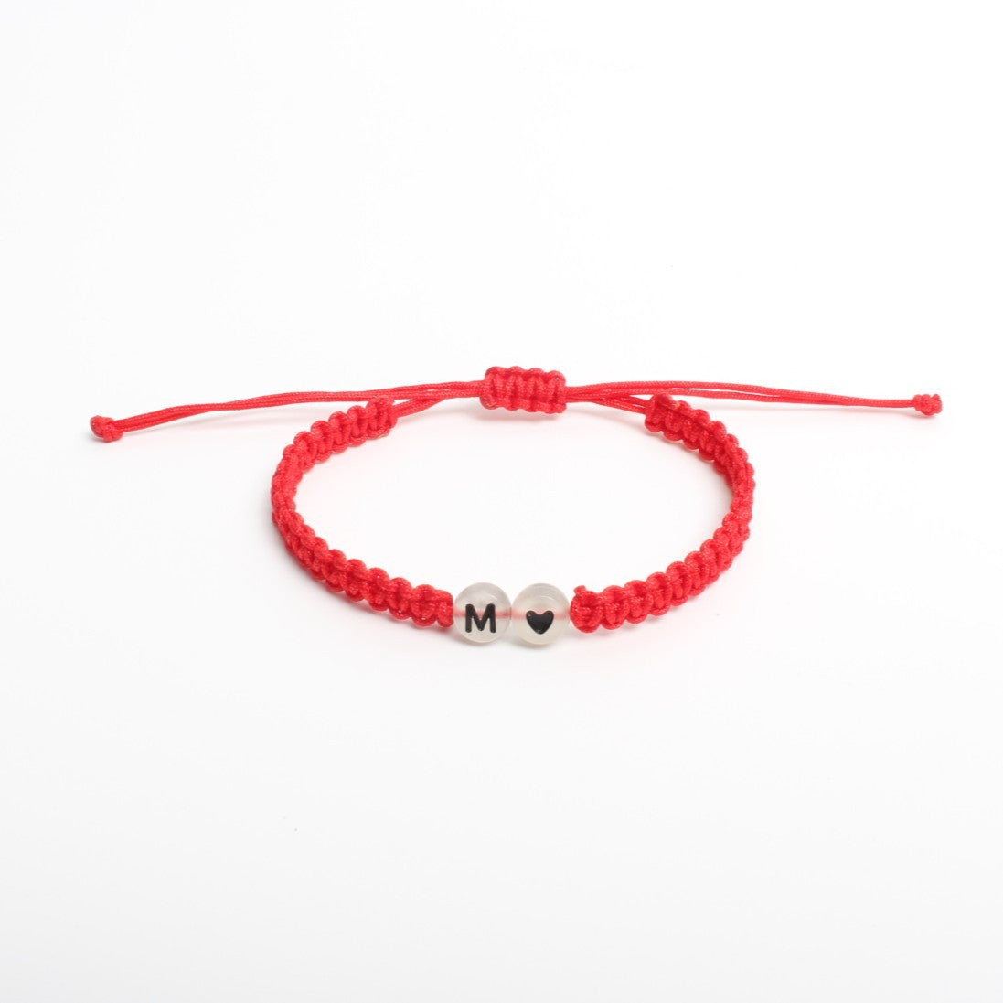 Luminous Red Line Bracelet In Simple Style With Mixed Materials And Slider Chain For Couples