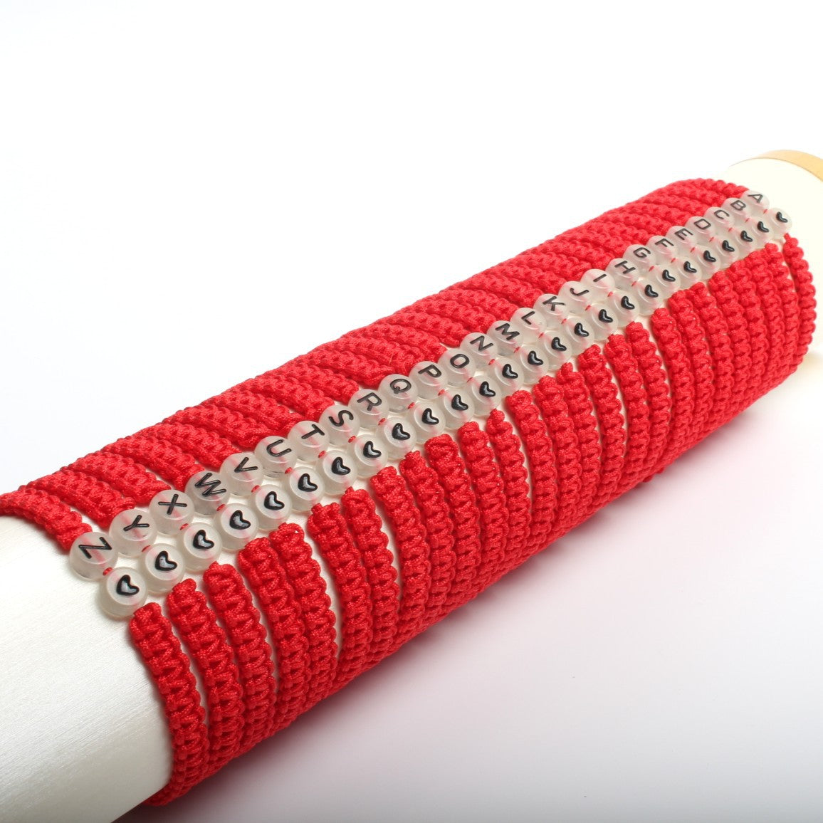 Luminous Red Line Bracelet In Simple Style With Mixed Materials And Slider Chain For Couples