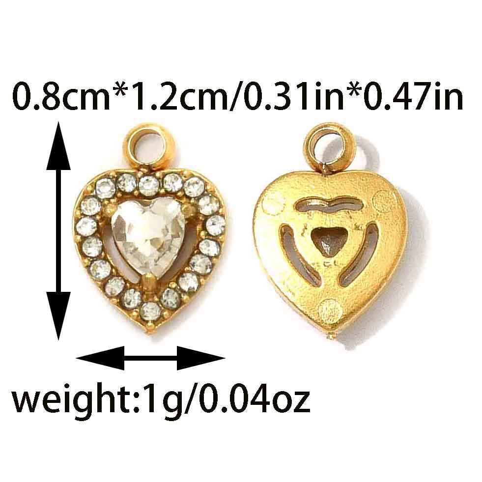 Geometric Pendant Featuring Electroplated 18K Real Gold Plated 304 Stainless Steel With Zircon Inlay
