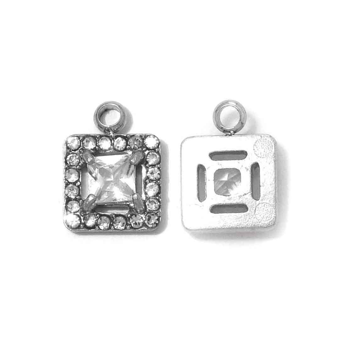 Geometric Pendant Featuring Electroplated 18K Real Gold Plated 304 Stainless Steel With Zircon Inlay