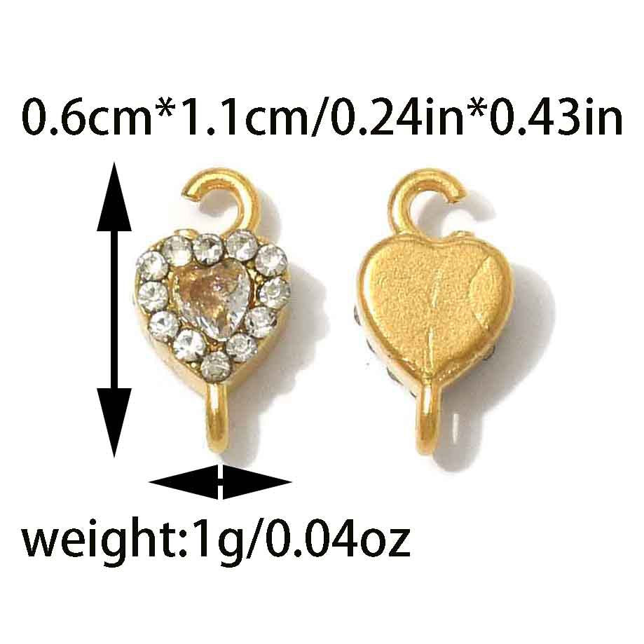 Geometric 304 Stainless Steel Pendant With Zircon Inlay, Electroplated Finish, Stylish Commute Jewelry Accessory