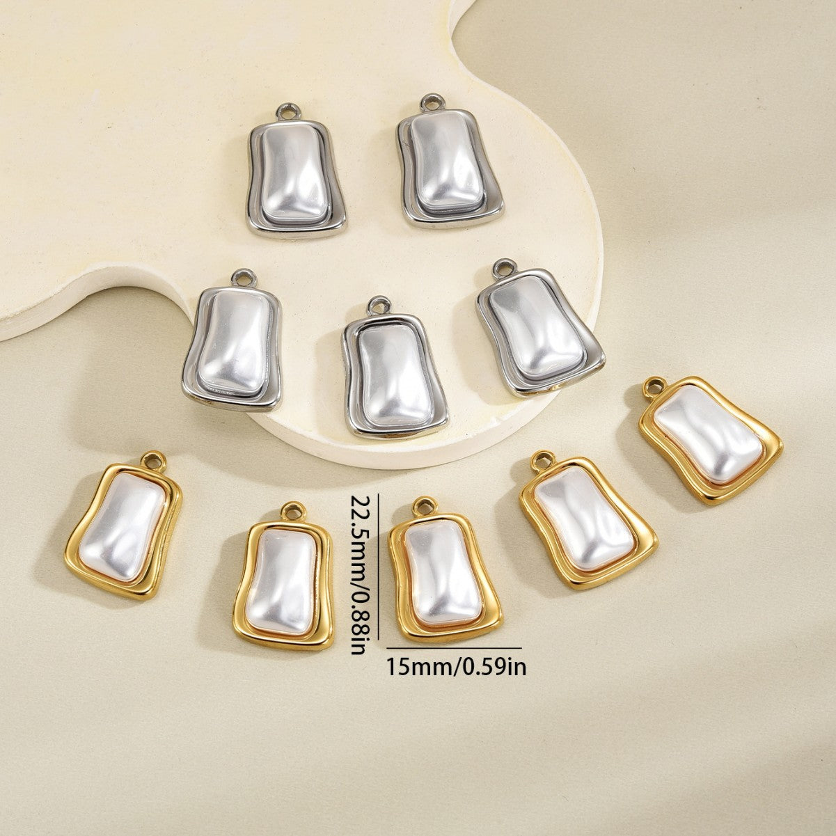 Metal Shell Pendant With Real Gold Plated Electroplated Finish In Gold Jewelry Accessories