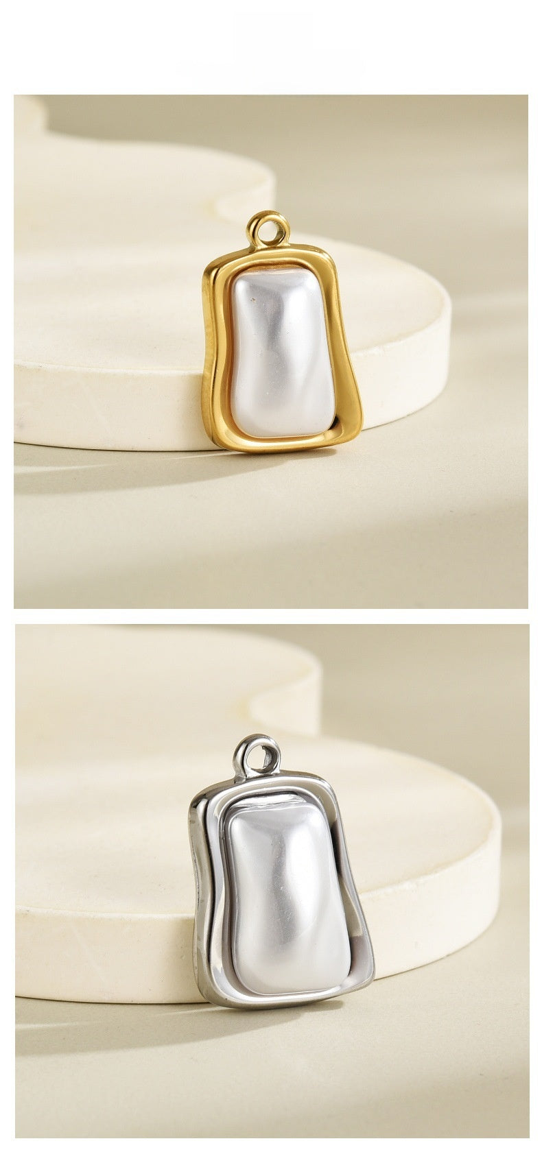 Metal Shell Pendant With Real Gold Plated Electroplated Finish In Gold Jewelry Accessories