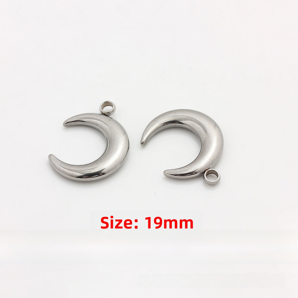 Moon Pendant In Titanium Steel, 1 PCS Package, Casual Style Jewelry Accessory