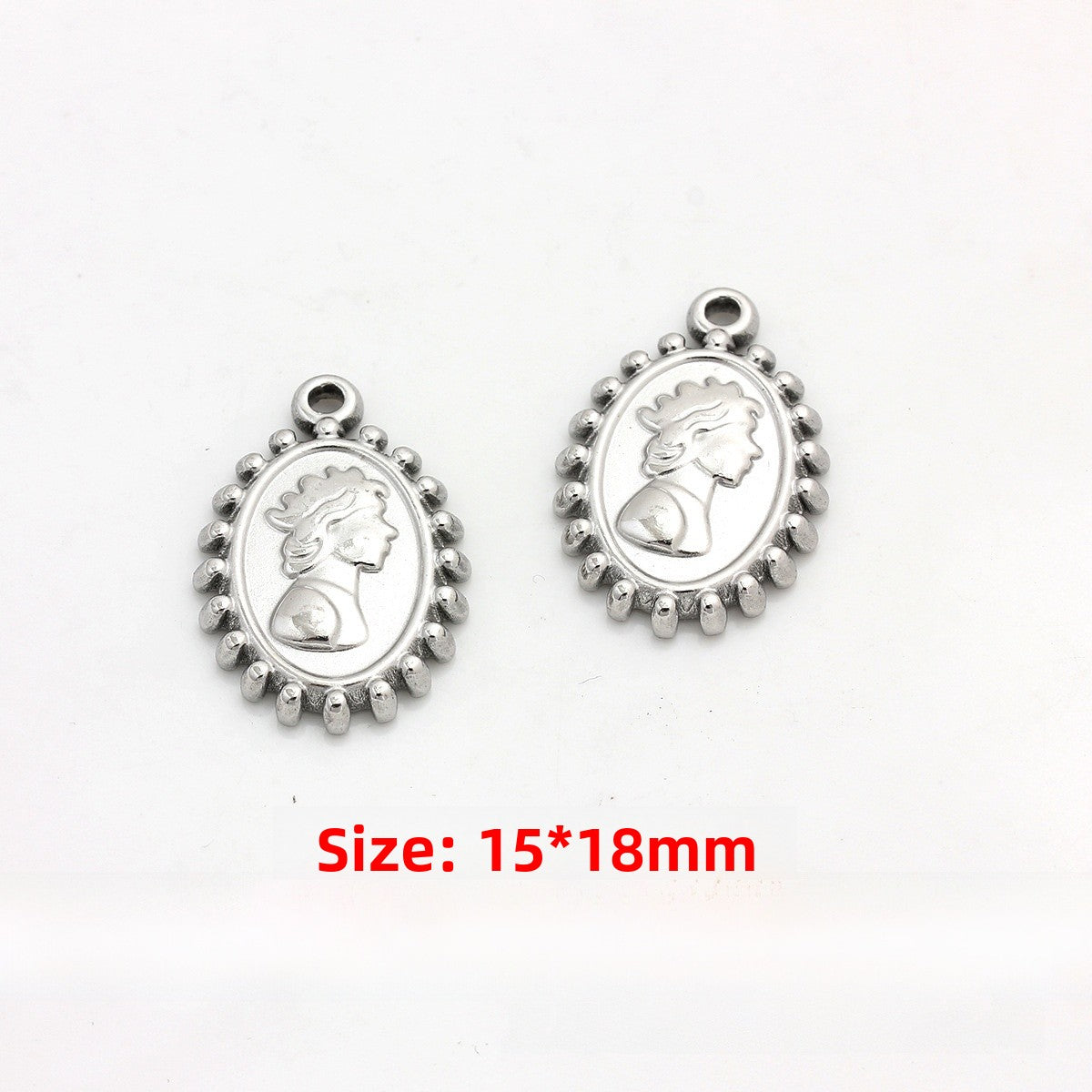 Moon Pendant In Titanium Steel, 1 PCS Package, Casual Style Jewelry Accessory