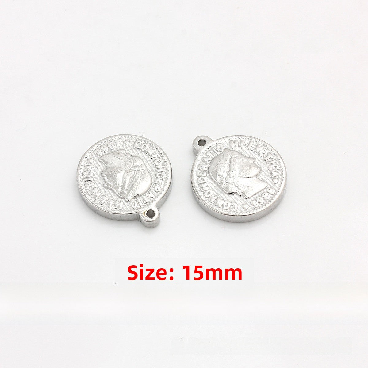 Moon Pendant In Titanium Steel, 1 PCS Package, Casual Style Jewelry Accessory