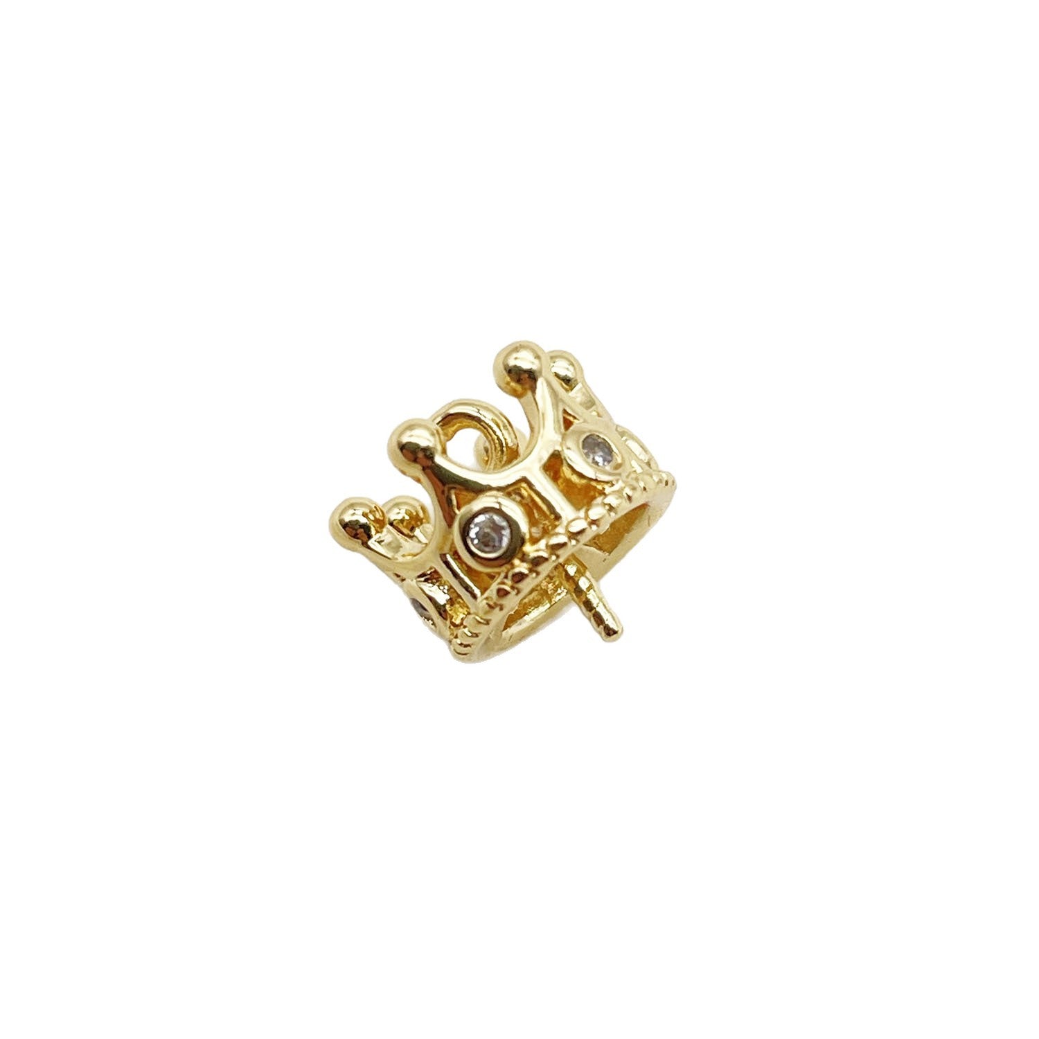 Crown Pendant Made Of Copper With 18K Real Gold Plated Finish Featuring Electroplated Craftsmanship