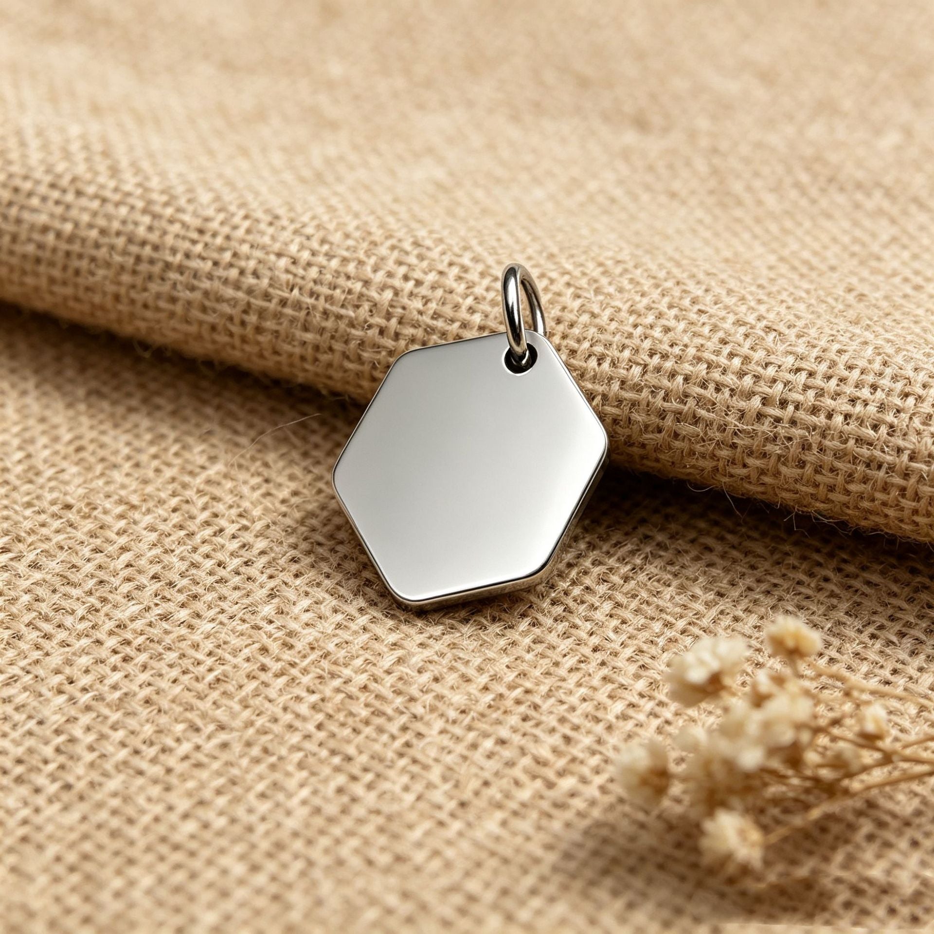Geometric Pendant In Titanium Steel With PVD Coated Gold Plating Process, Polished Finish, Commute Style Jewelry Accessories