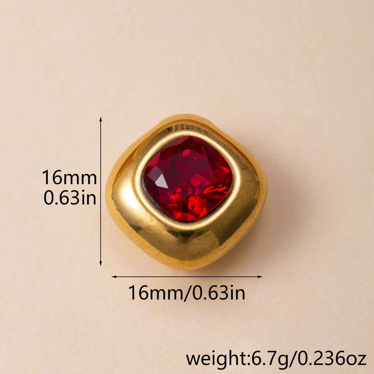 Geometric Pendant For Commute Jewelry In 304 Stainless Steel With Zircon Inlay, PVD Coated And Electroplated Finish