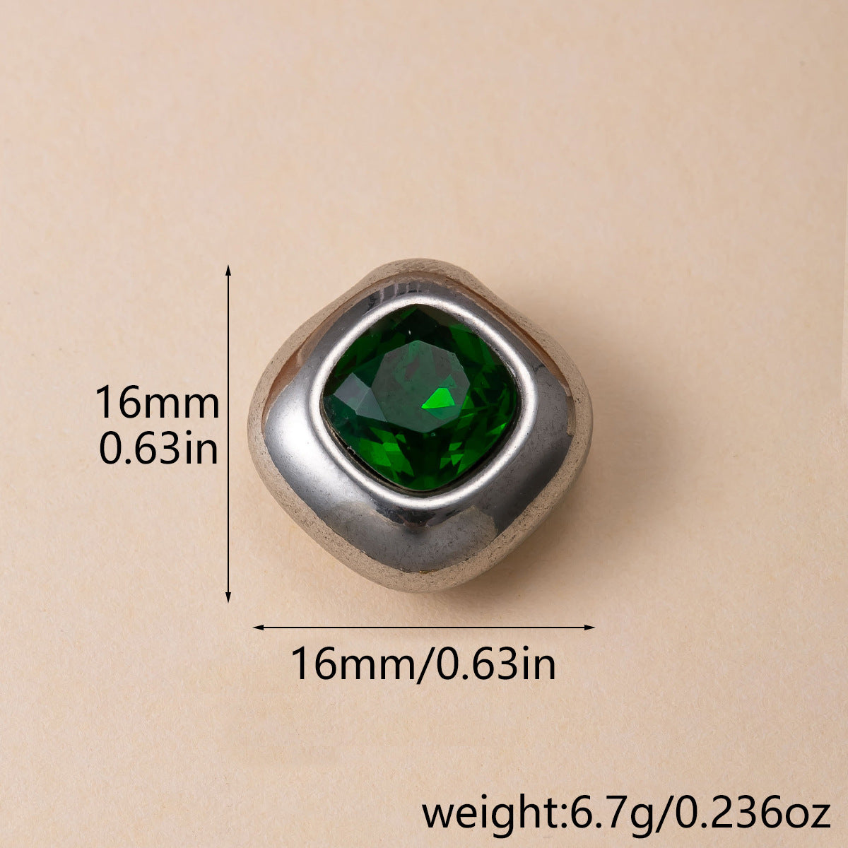 Geometric Pendant For Commute Jewelry In 304 Stainless Steel With Zircon Inlay, PVD Coated And Electroplated Finish