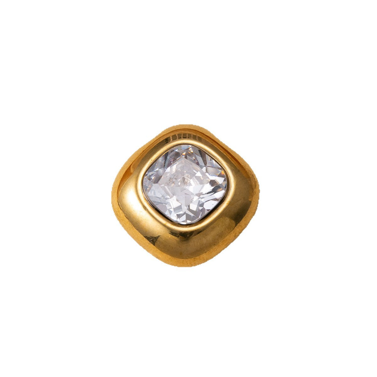 Geometric Pendant For Commute Jewelry In 304 Stainless Steel With Zircon Inlay, PVD Coated And Electroplated Finish