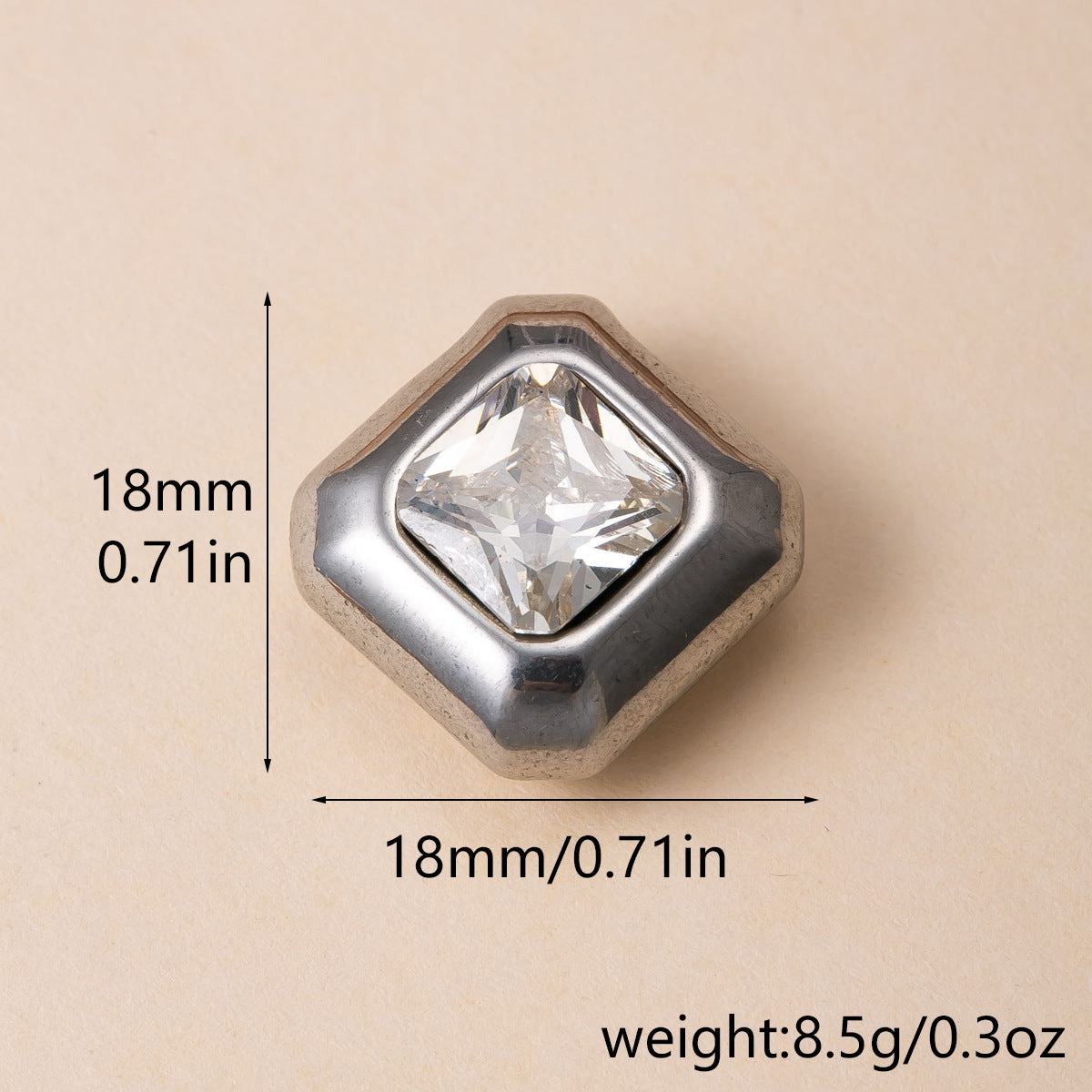 Geometric Pendant In 304 Stainless Steel With Zircon Inlay, Electroplated And PVD Coated Gold Plating Process Jewelry Accessory