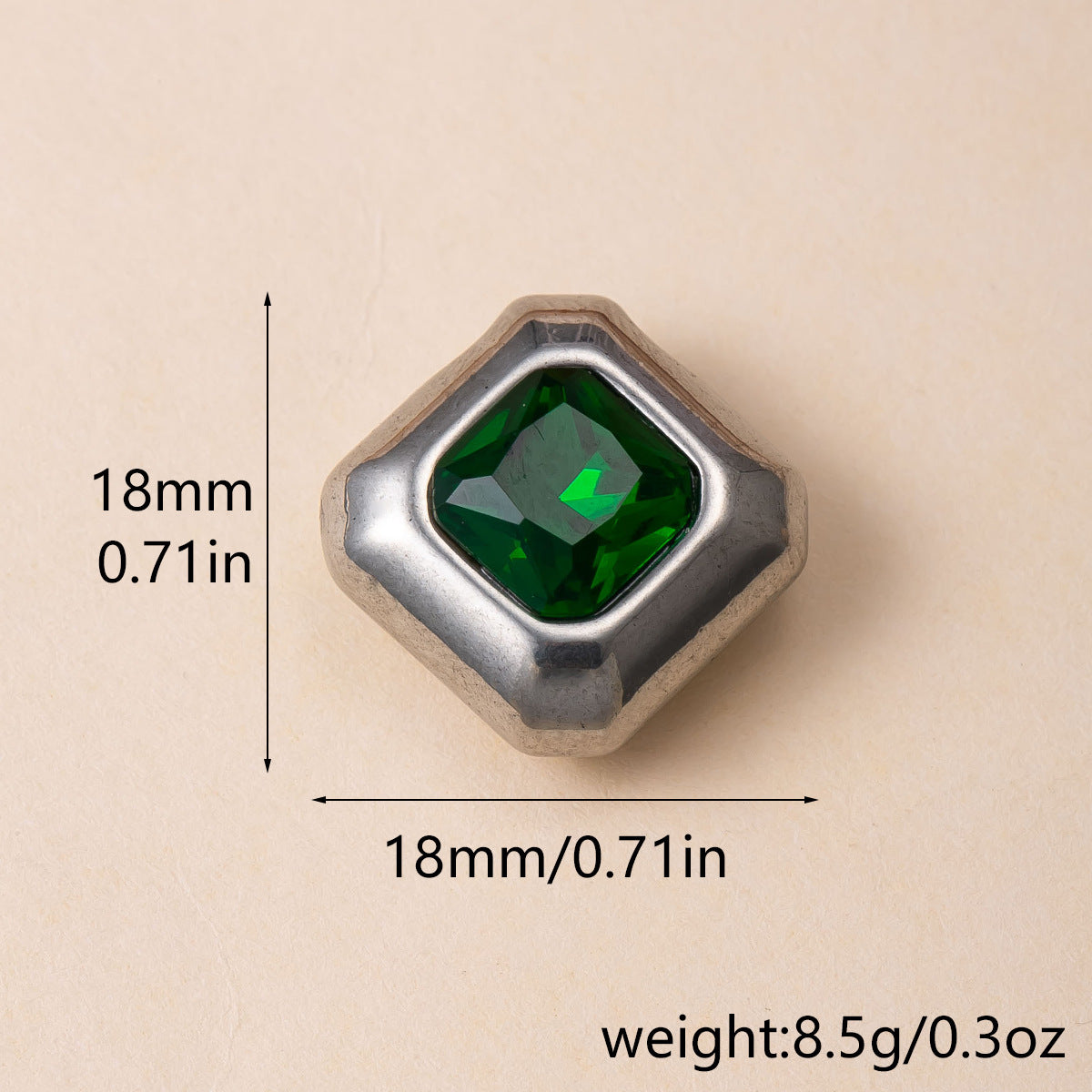 Geometric Pendant In 304 Stainless Steel With Zircon Inlay, Electroplated And PVD Coated Gold Plating Process Jewelry Accessory