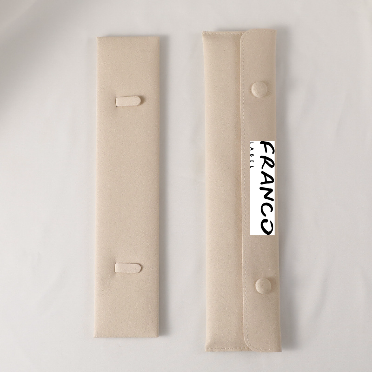 Fashionable Ultrafine Fiber Jewelry Storage Bag Pearl Pendant Necklace Bracelet Protective Clasp Bag Elegant Simple Design