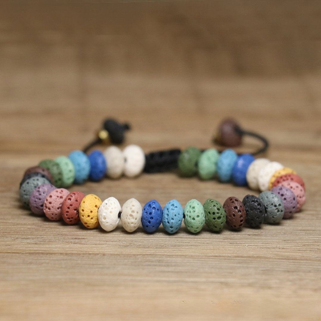 Bohemian Rainbow Crystal Beaded Knot Bracelet For Unisex Style