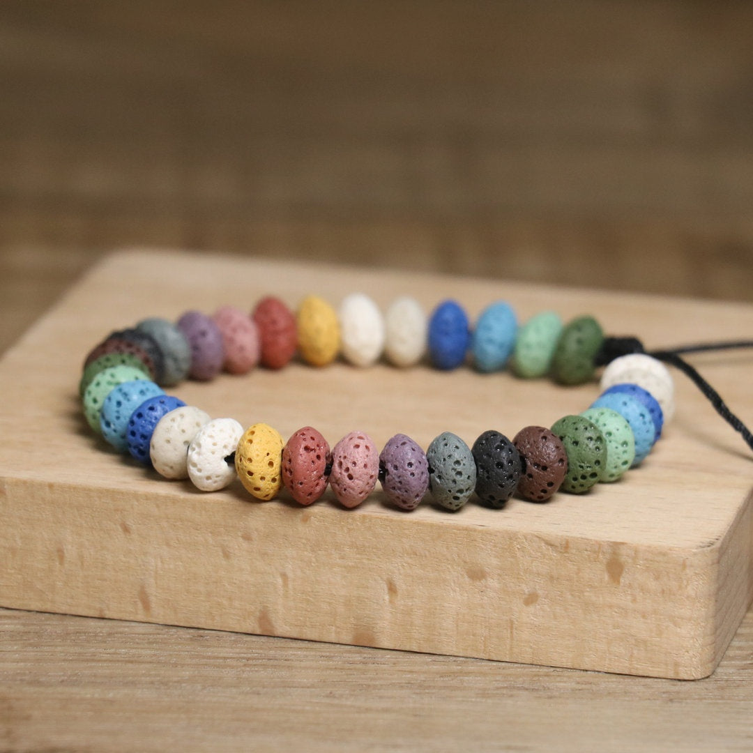 Bohemian Rainbow Crystal Beaded Knot Bracelet For Unisex Style