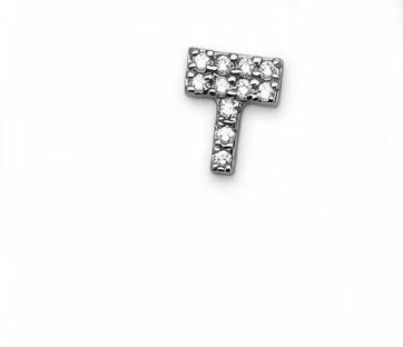 Letter Pendant In 304 Stainless Steel With Zircon Inlay, Featuring Inlay Craftsmanship For Commute Jewelry Accessories