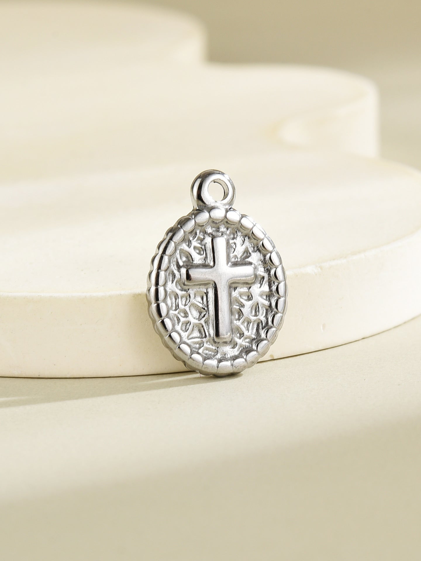 Gold Electroplated Metal Cross Pendant Featuring Religious Style Jewelry Accessories
