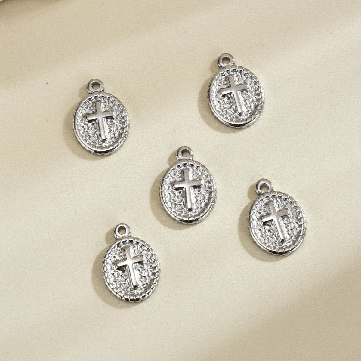 Gold Electroplated Metal Cross Pendant Featuring Religious Style Jewelry Accessories