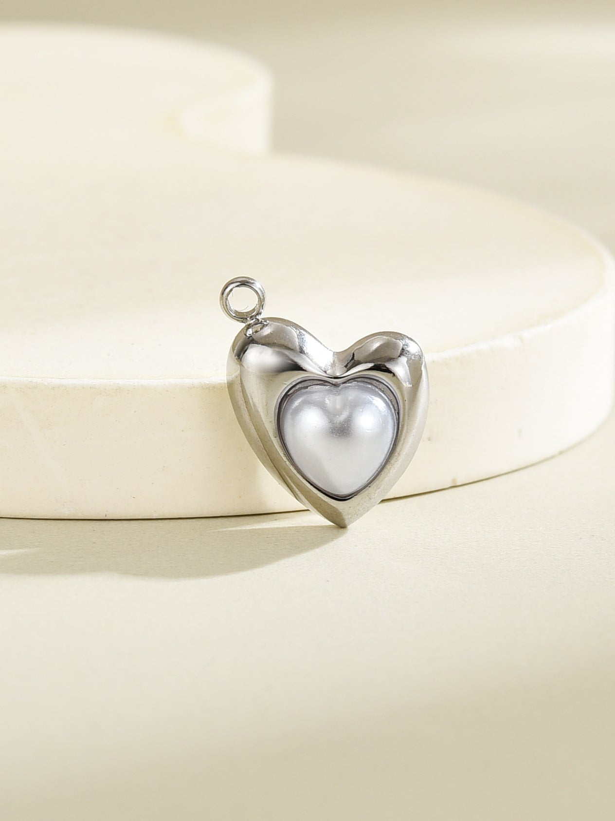 Heart Shape Pendant In Shell Material With 18K Real Gold Plated Electroplated Finish, Available In Gold