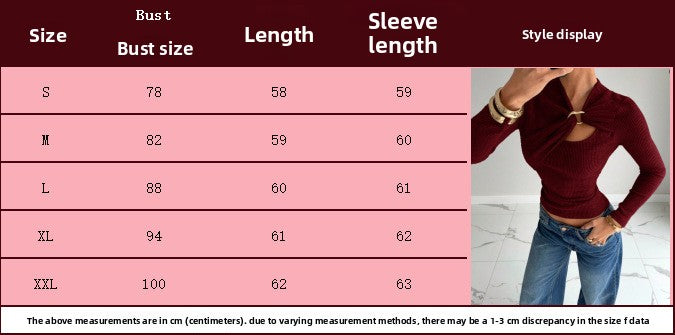 Elegant Solid Color Long Sleeve T-shirt In Polyester Featuring Asymmetrical Design