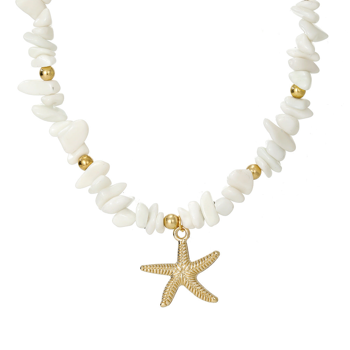 Ocean Pattern Marine Style Necklace For Women With Electroplated Alloy Pendant And Ball Chain