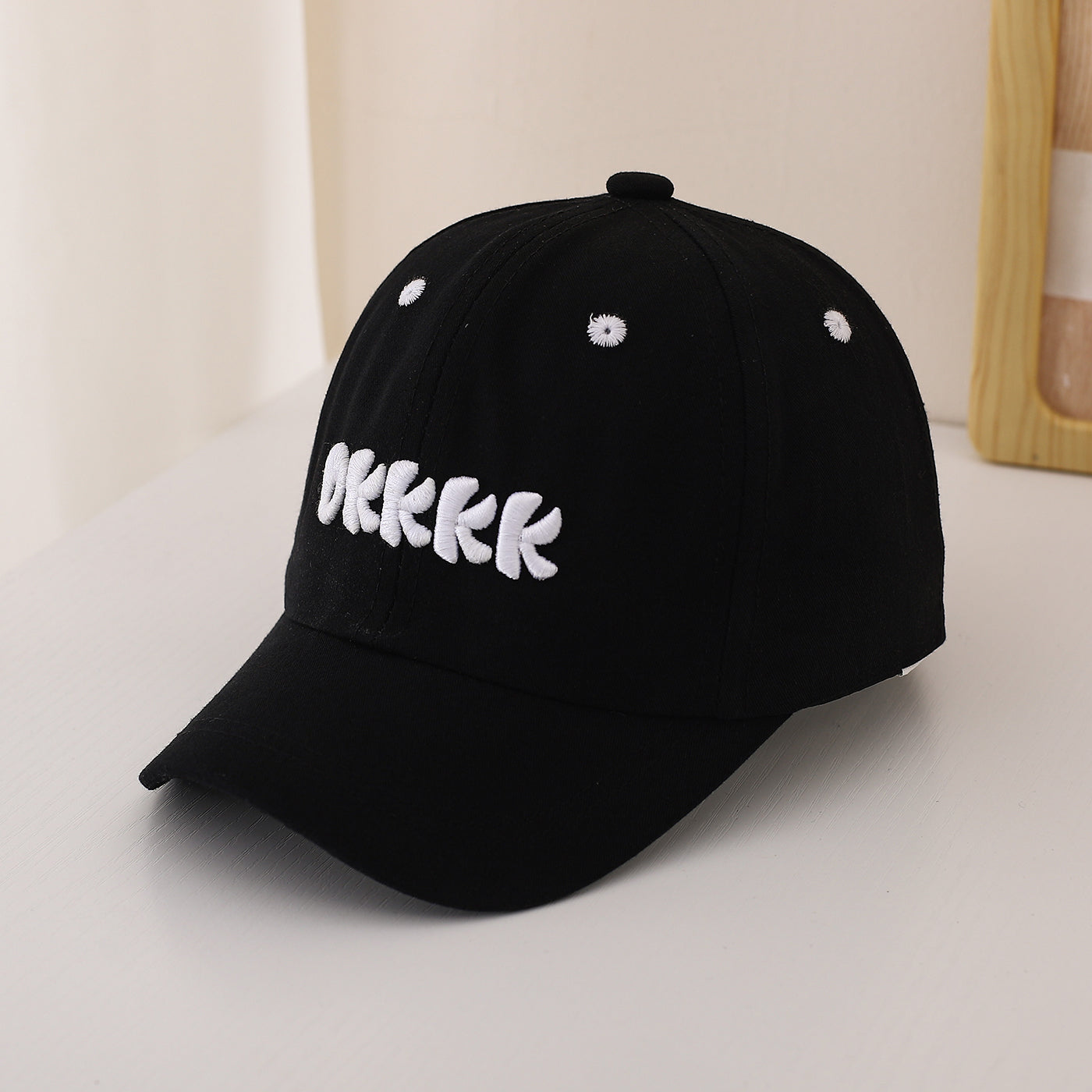 Casual Letter Embroidery Baseball Cap For Children Unisex In Beige, 1 Piece