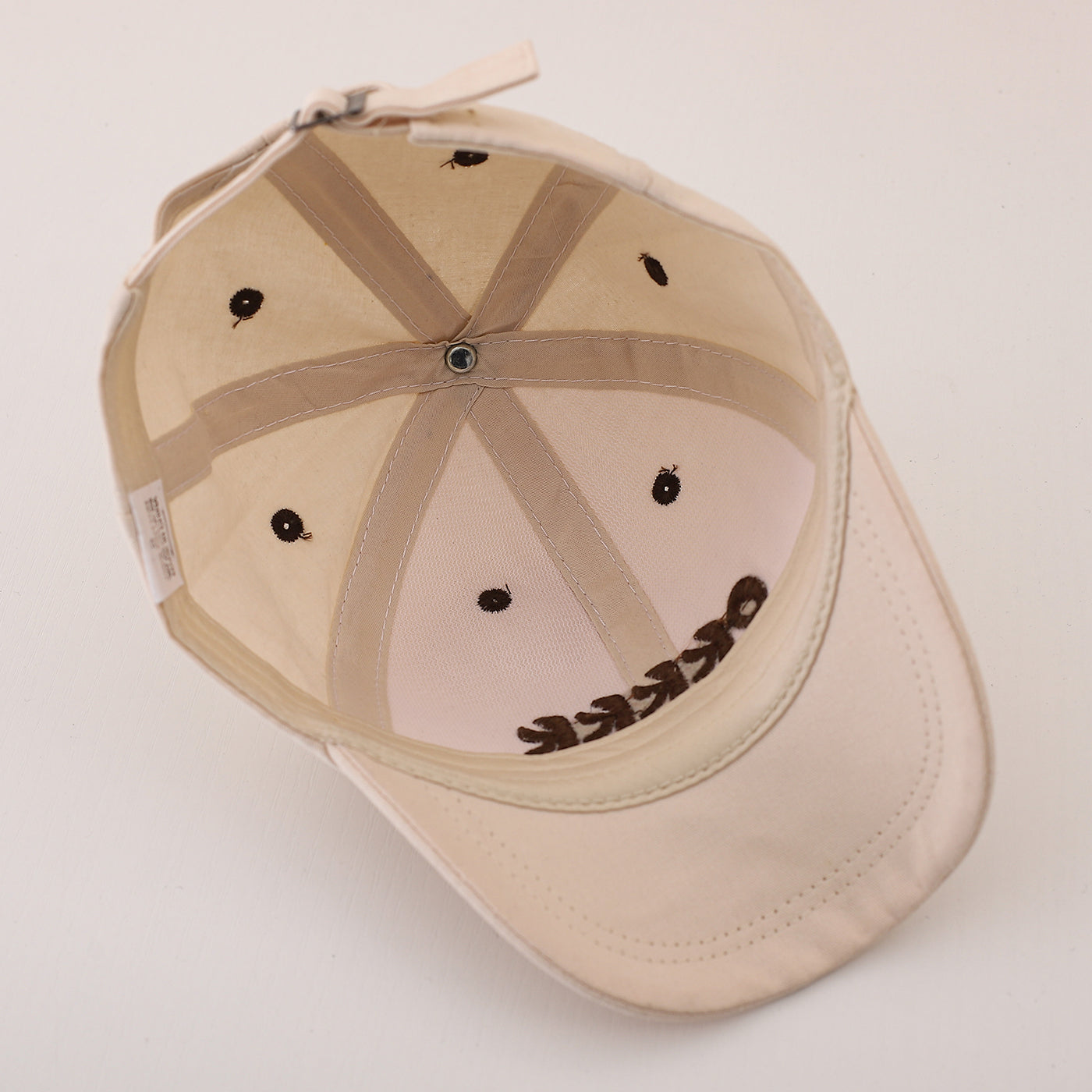 Casual Letter Embroidery Baseball Cap For Children Unisex In Beige, 1 Piece