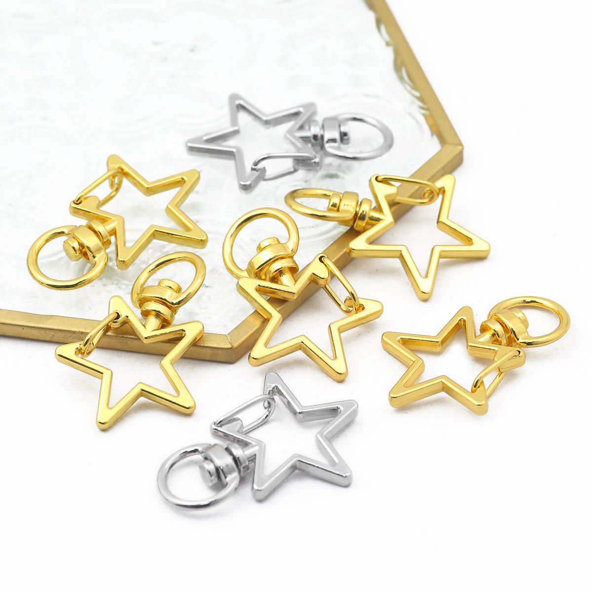 1 PCS Metal Star Jewelry Buckle With Irregular Craft For Jewelry Making