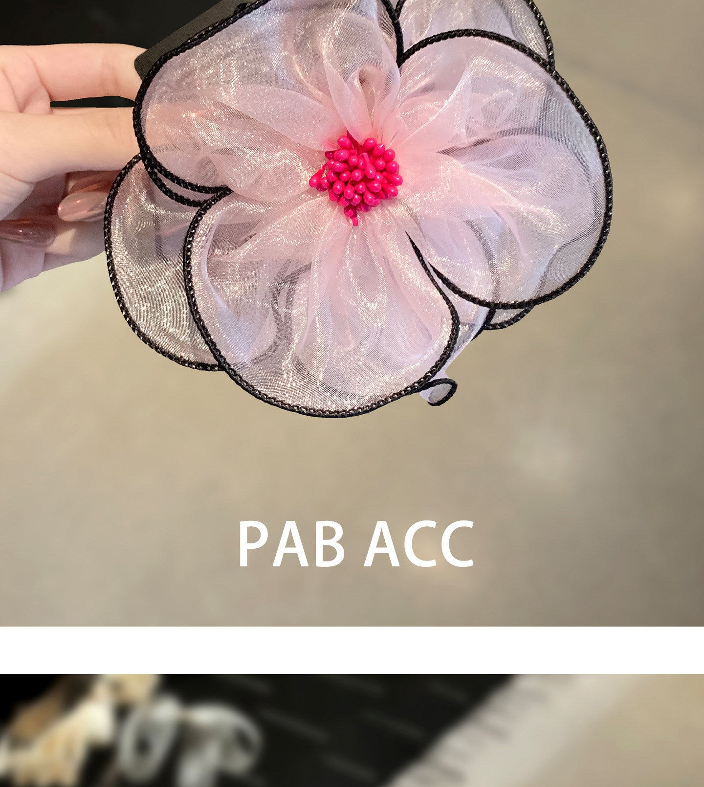 New Style Flowers Hair Claw For Women Made Of Organza In Beige, Perfect For  Spring And Summer