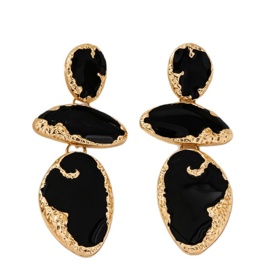 Heart Shape Earrings For Women In Retro Style With 304 Stainless Steel Alloy Posts