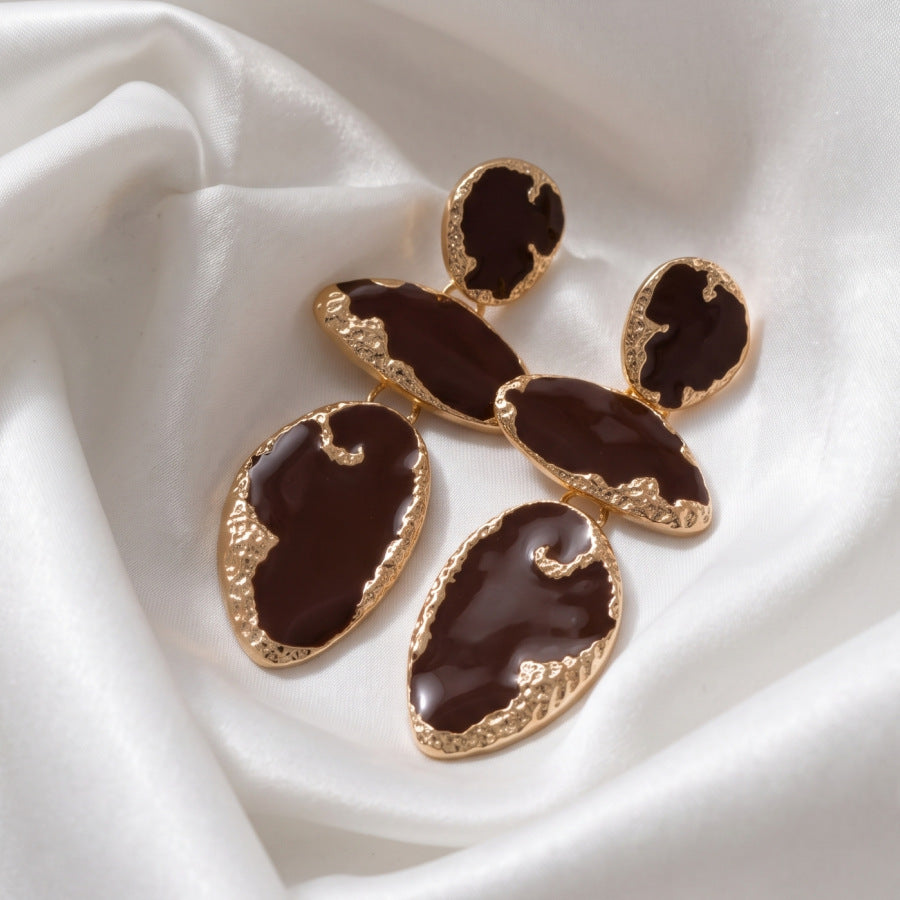 Heart Shape Earrings For Women In Retro Style With 304 Stainless Steel Alloy Posts