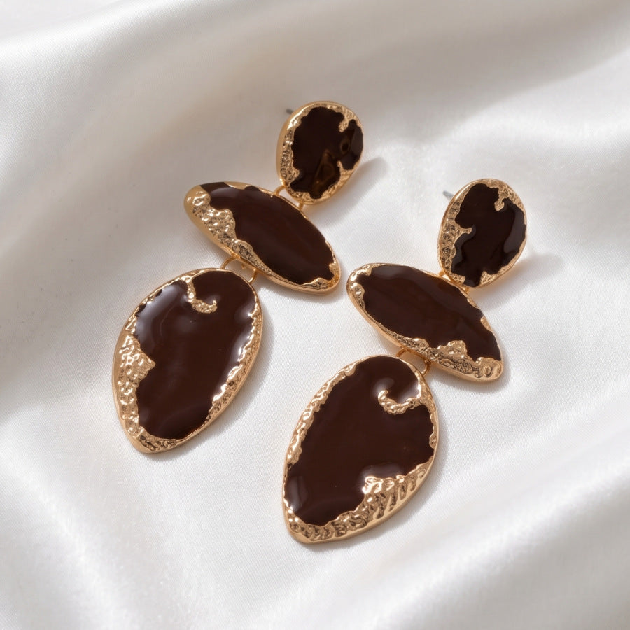 Heart Shape Earrings For Women In Retro Style With 304 Stainless Steel Alloy Posts
