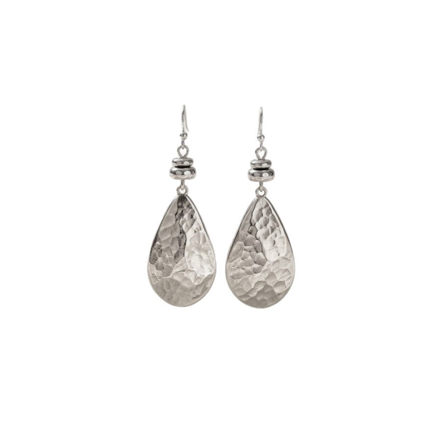 Hammered Alloy Water Droplets Earrings For Unisex Featuring Electroplated Finish With Copper Ear Pins