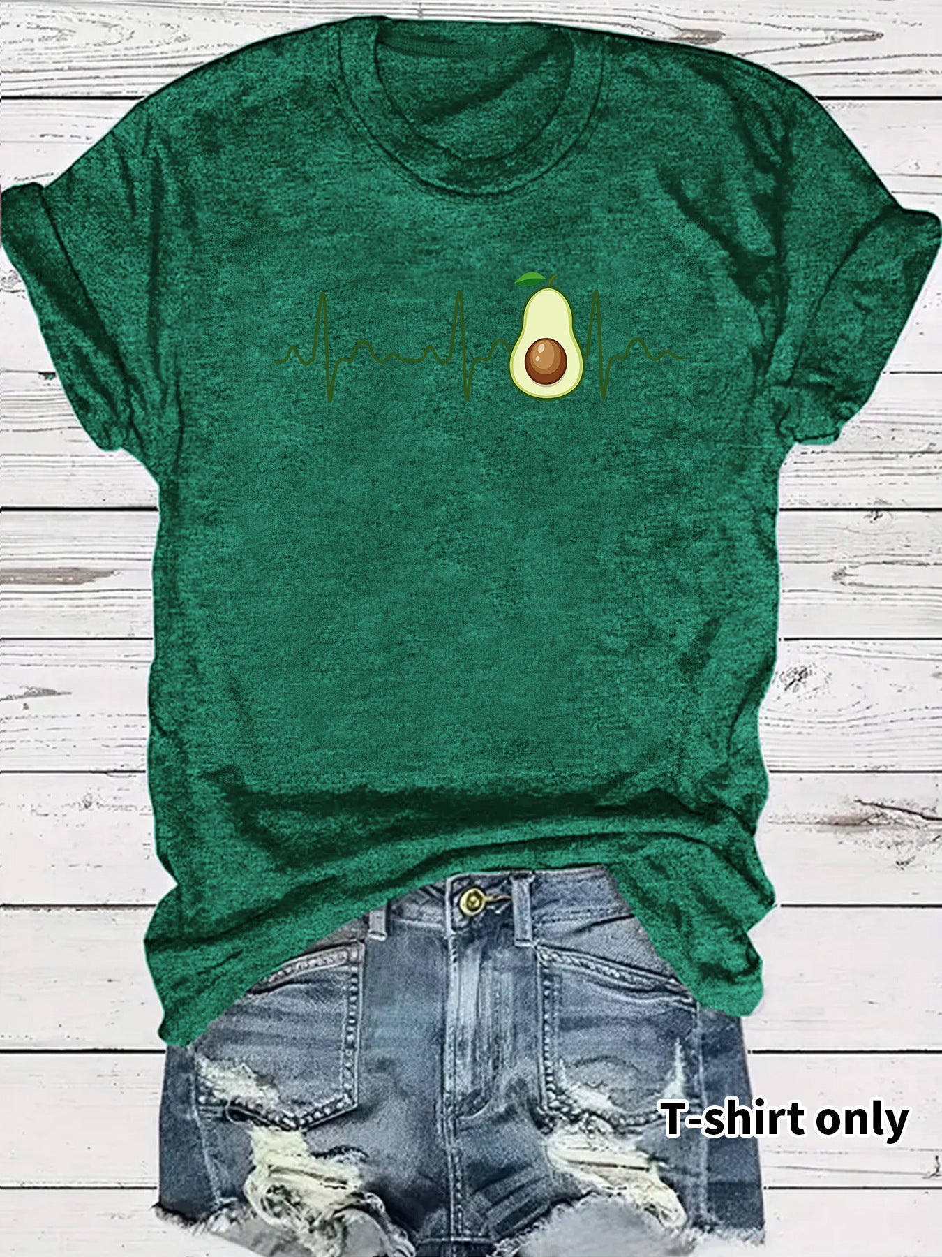 Casual Short Sleeve Fruit T-shirt For Women In Cotton Fabric Featuring Printing Design