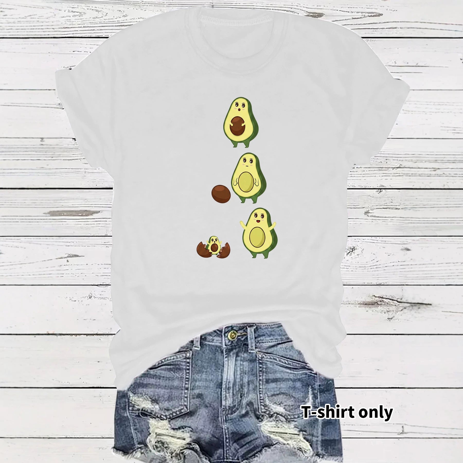 Casual Fruit T-shirt With Short Sleeve In Cotton Featuring Printing