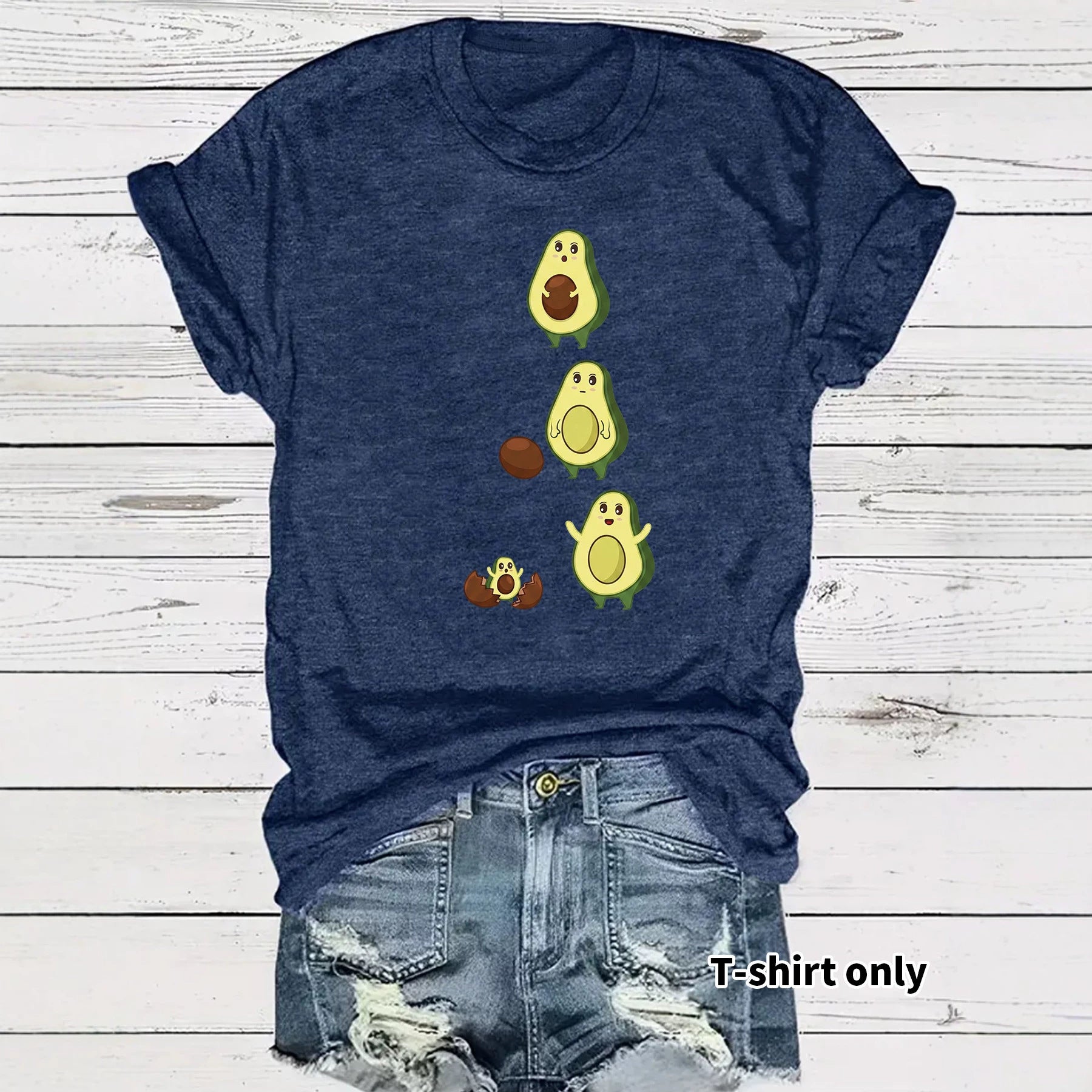 Casual Fruit T-shirt With Short Sleeve In Cotton Featuring Printing