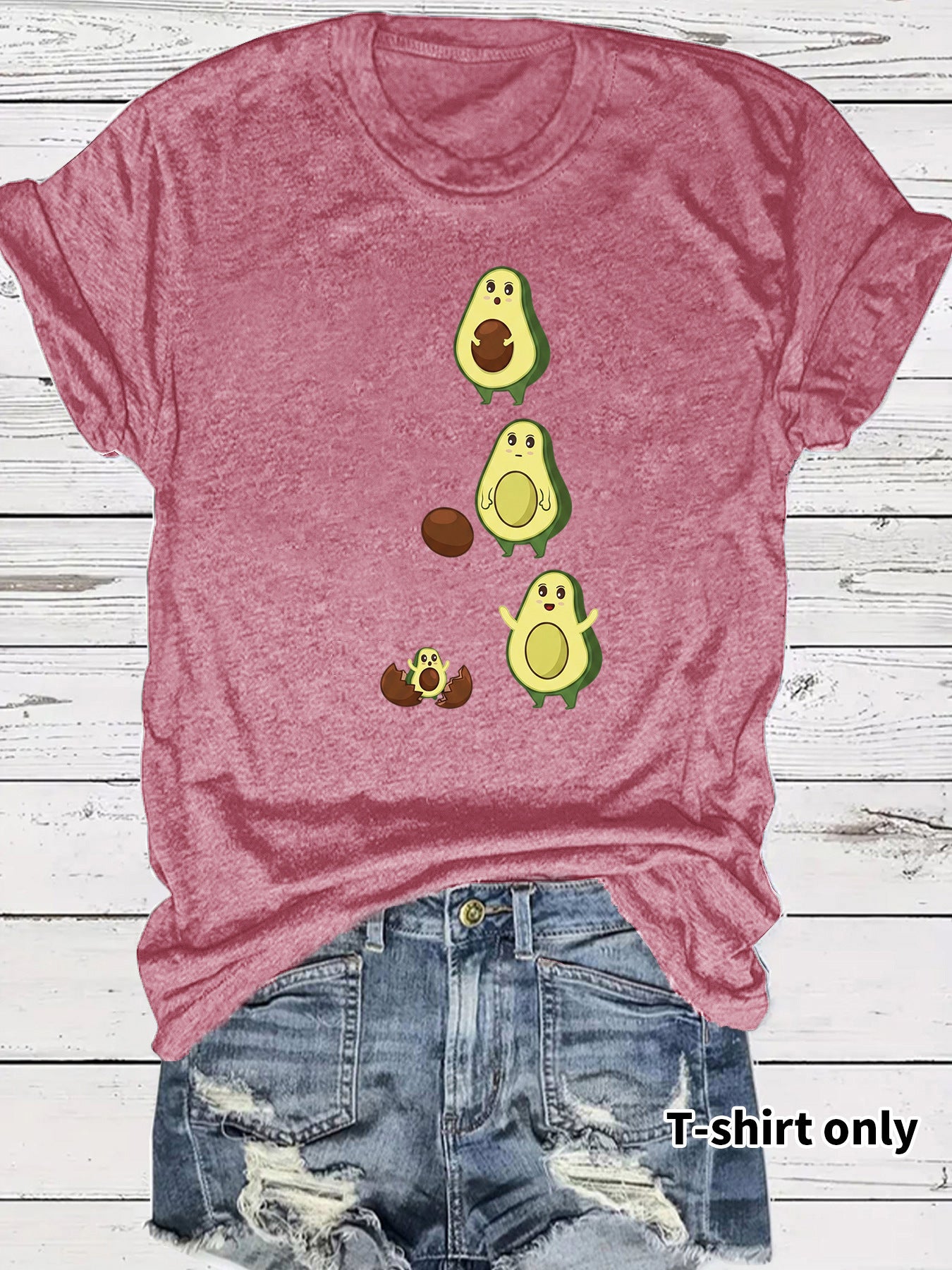 Casual Fruit T-shirt With Short Sleeve In Cotton Featuring Printing