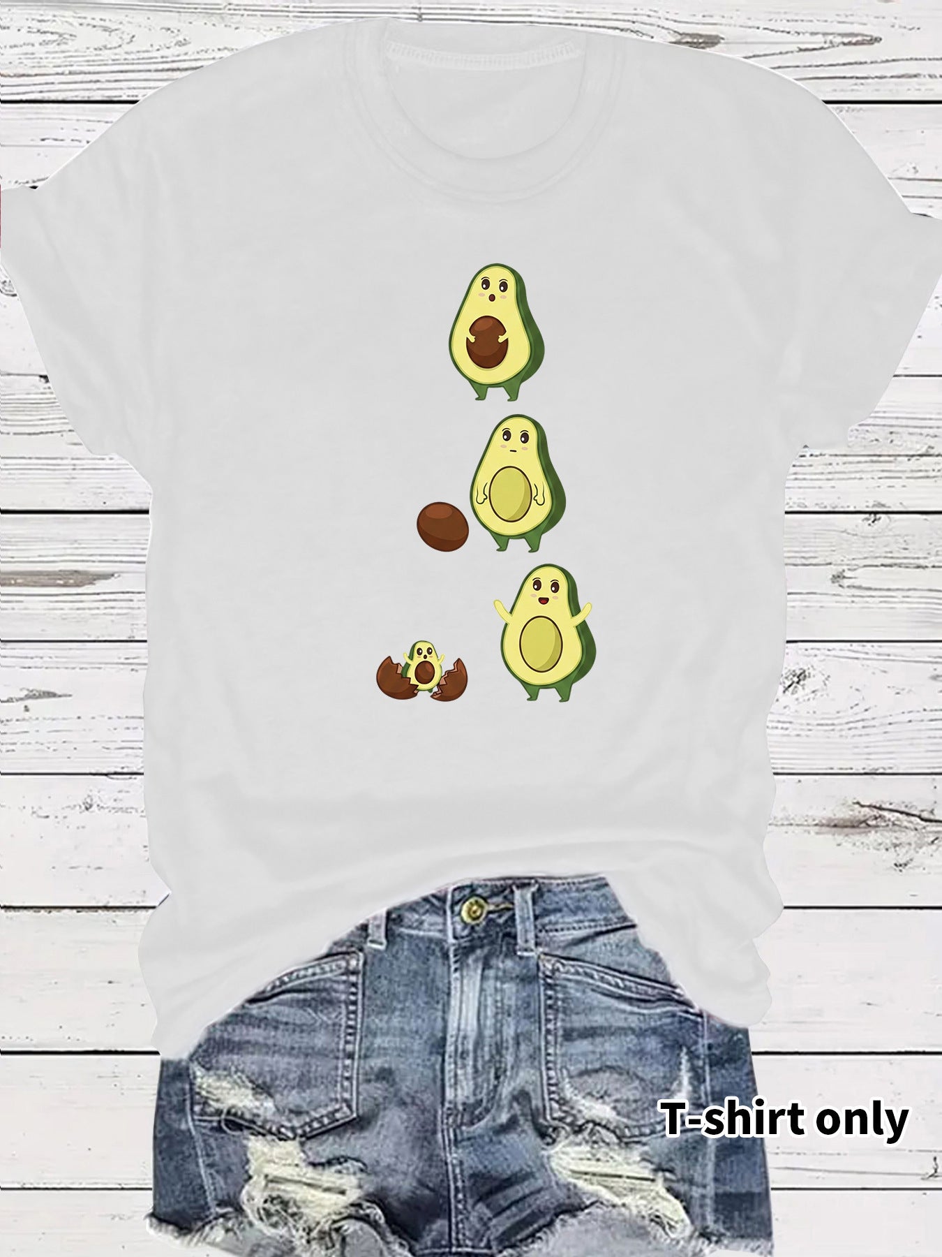 Casual Fruit T-shirt With Short Sleeve In Cotton Featuring Printing