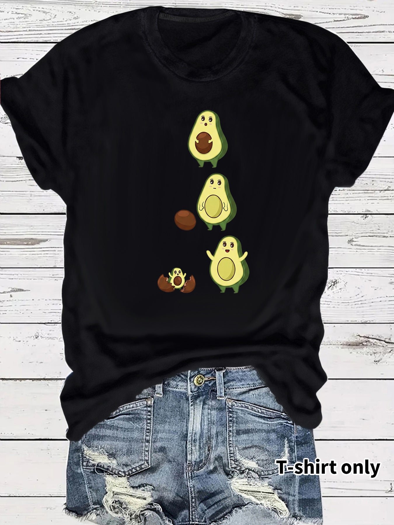 Casual Fruit T-shirt With Short Sleeve In Cotton Featuring Printing
