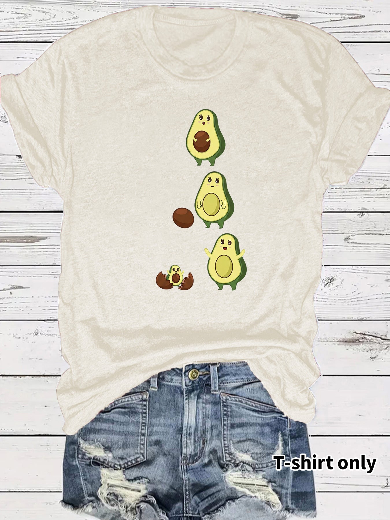 Casual Fruit T-shirt With Short Sleeve In Cotton Featuring Printing