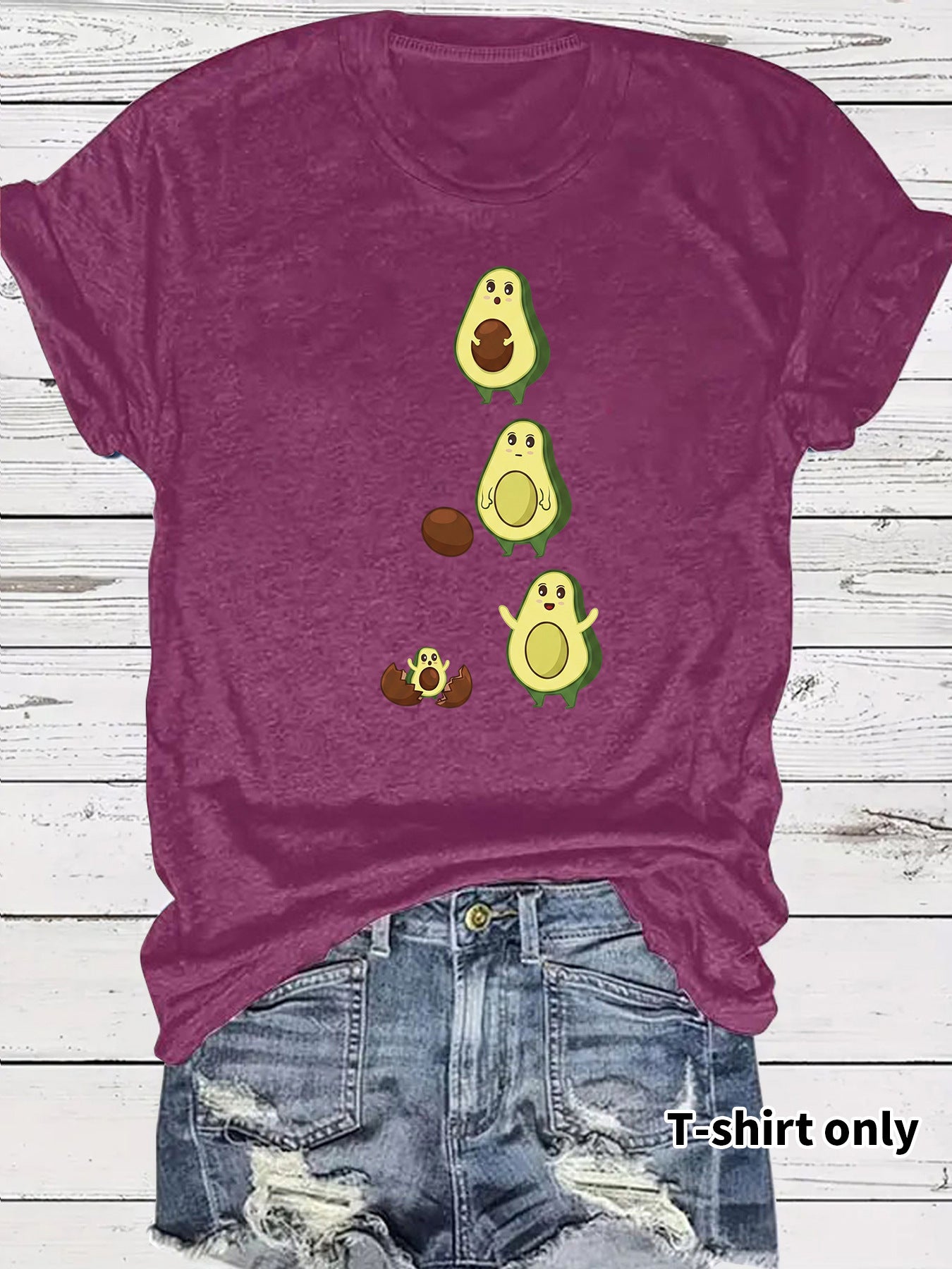 Casual Fruit T-shirt With Short Sleeve In Cotton Featuring Printing