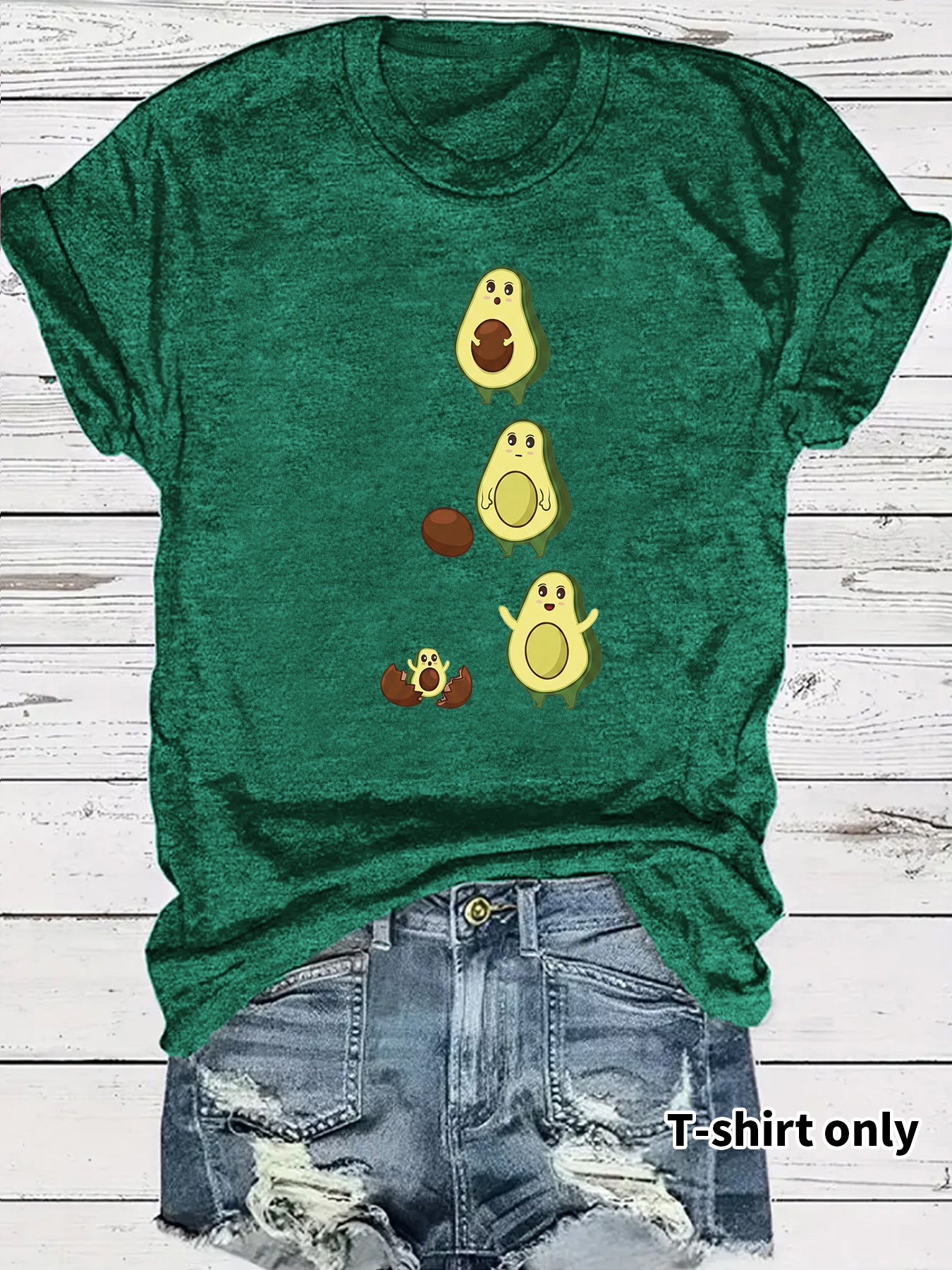 Casual Fruit T-shirt With Short Sleeve In Cotton Featuring Printing
