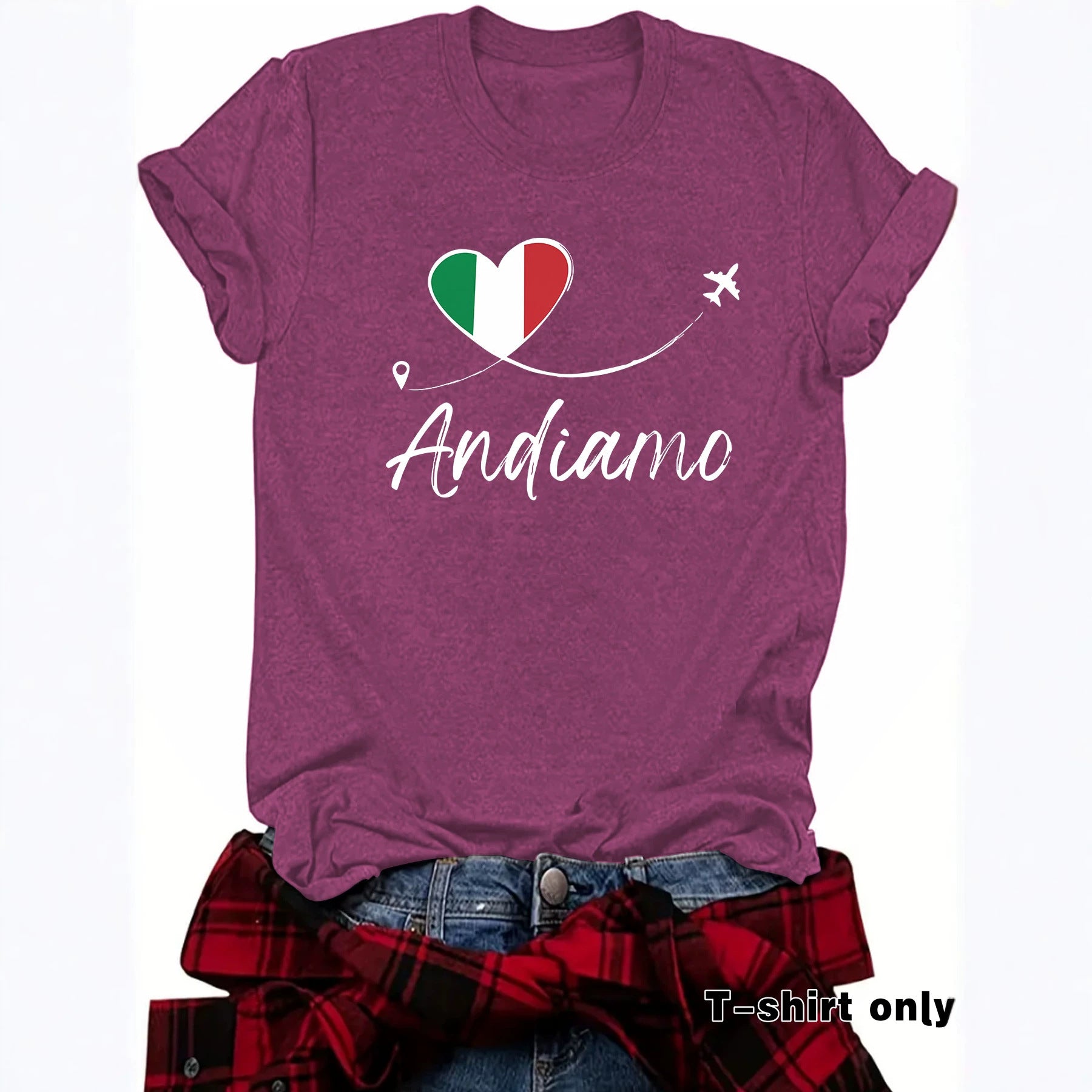 Cotton Streetwear Short Sleeve T-shirt For Women Featuring Printing Design