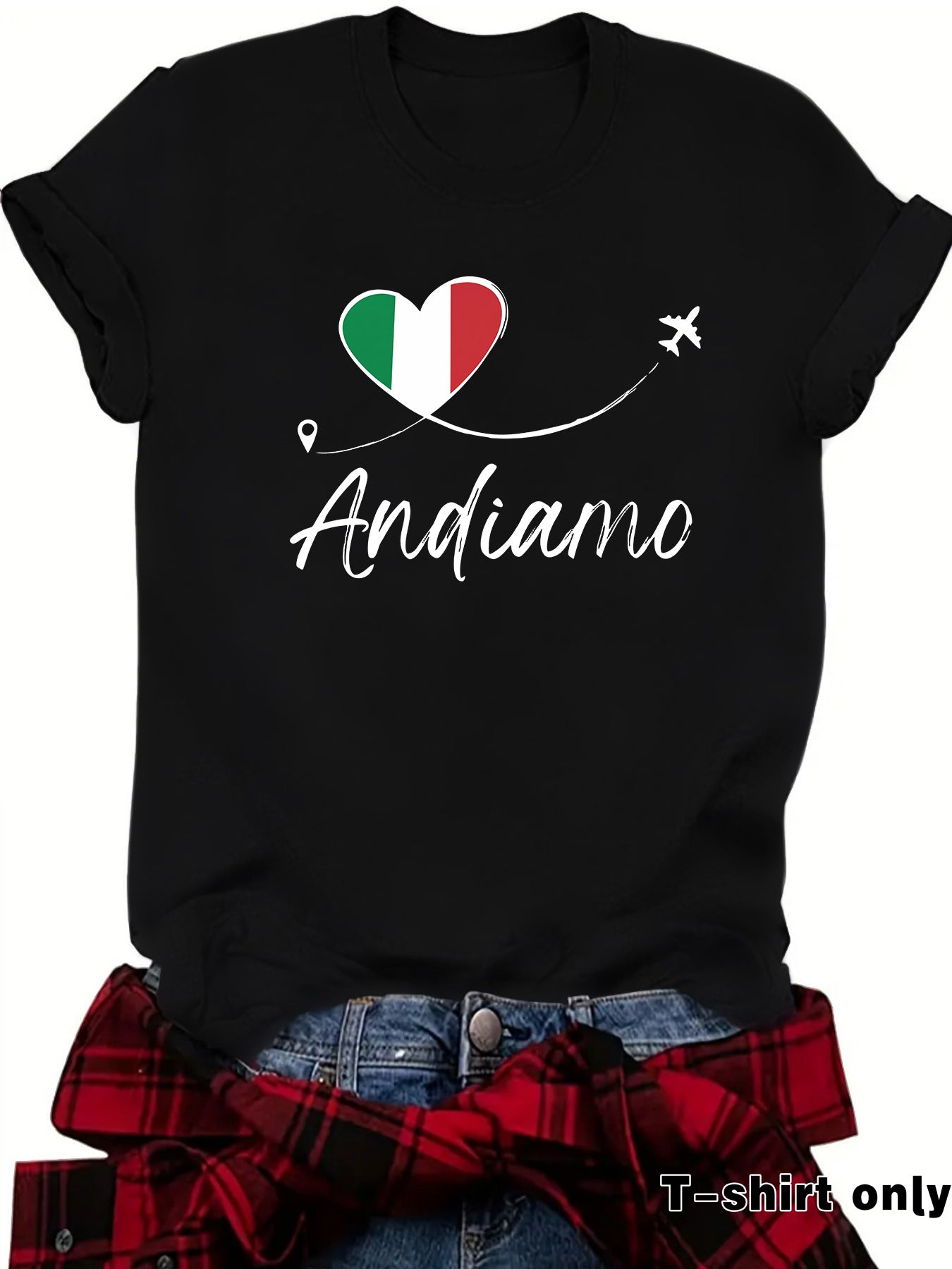 Cotton Streetwear Short Sleeve T-shirt For Women Featuring Printing Design