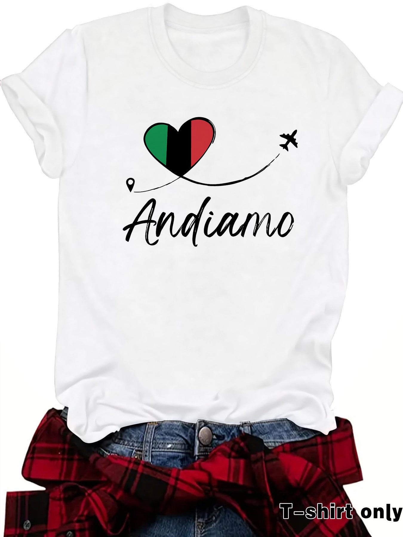 Cotton Streetwear Short Sleeve T-shirt For Women Featuring Printing Design
