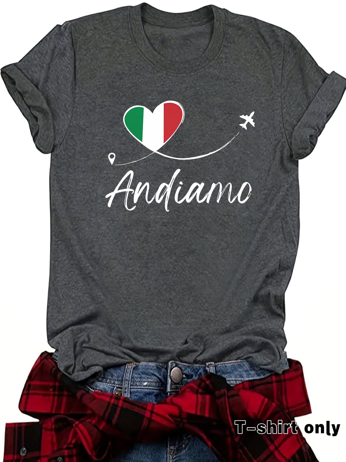 Cotton Streetwear Short Sleeve T-shirt For Women Featuring Printing Design