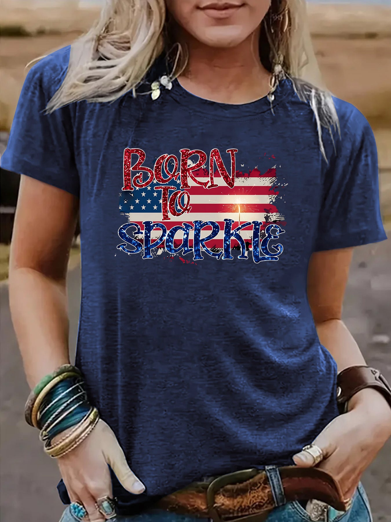 Casual Cotton Short Sleeve T-shirt For Women Featuring Printing Design