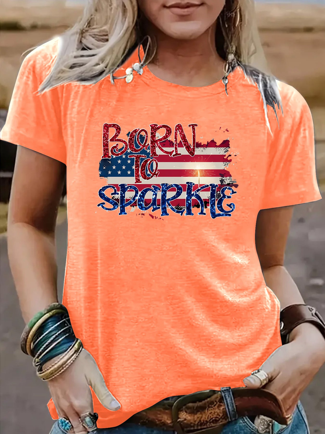 Casual Cotton Short Sleeve T-shirt For Women Featuring Printing Design