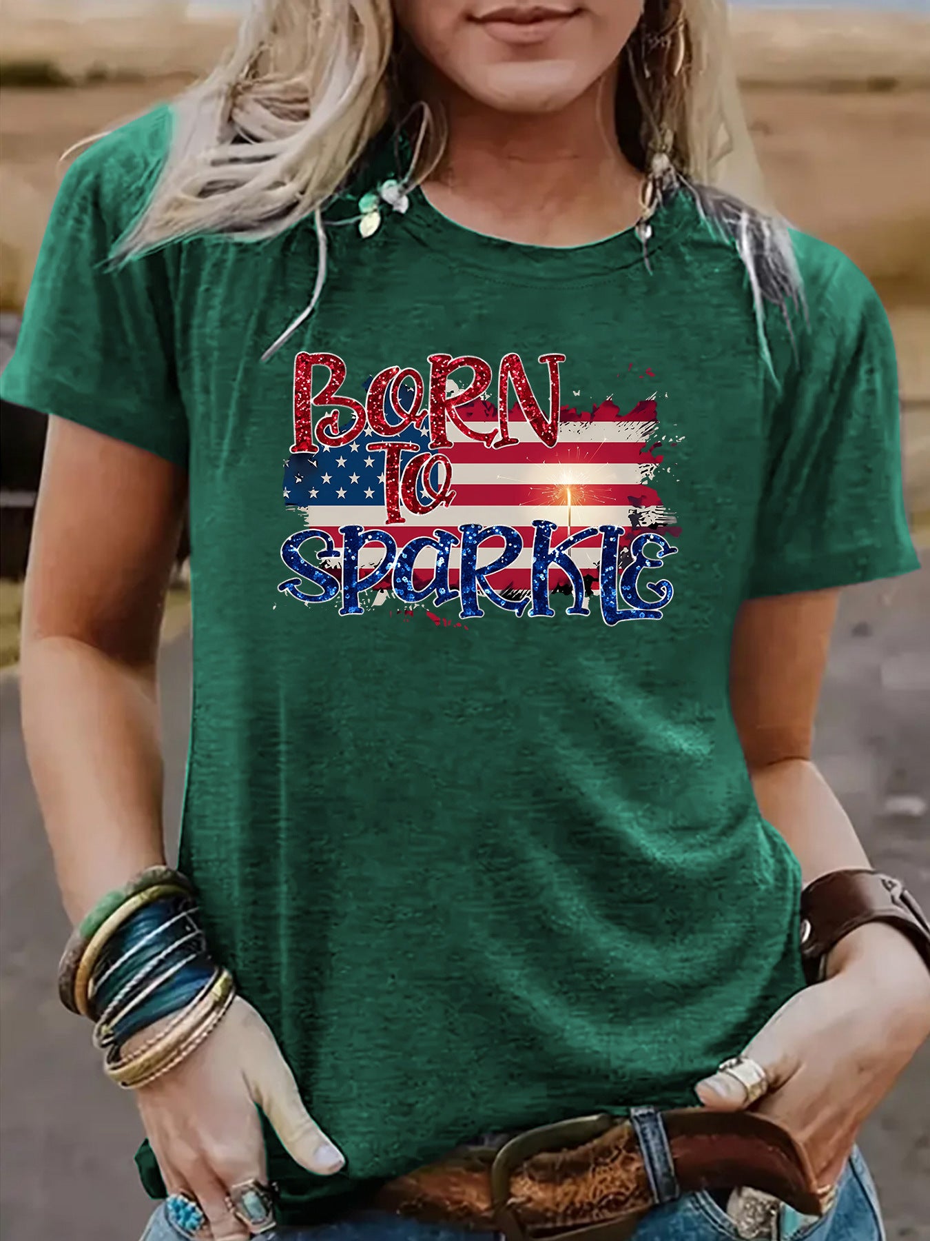 Casual Cotton Short Sleeve T-shirt For Women Featuring Printing Design